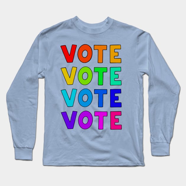 VOTE DAMMIT Long Sleeve T-Shirt by Illustrating Diva 